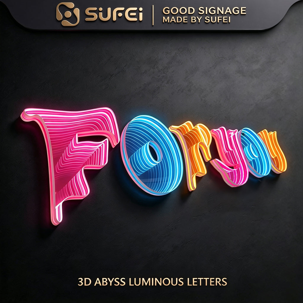 3D Abyss Luminous Letters