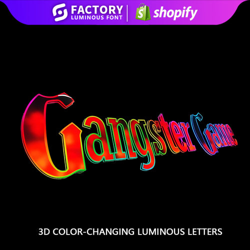 3D Color-Changing Luminous Letters