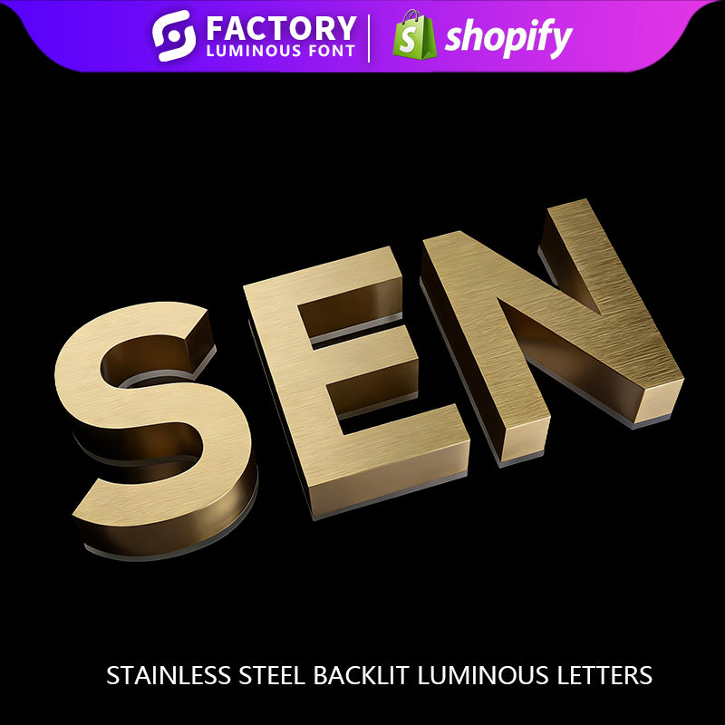 Stainless Steel Backlit Luminous Letters