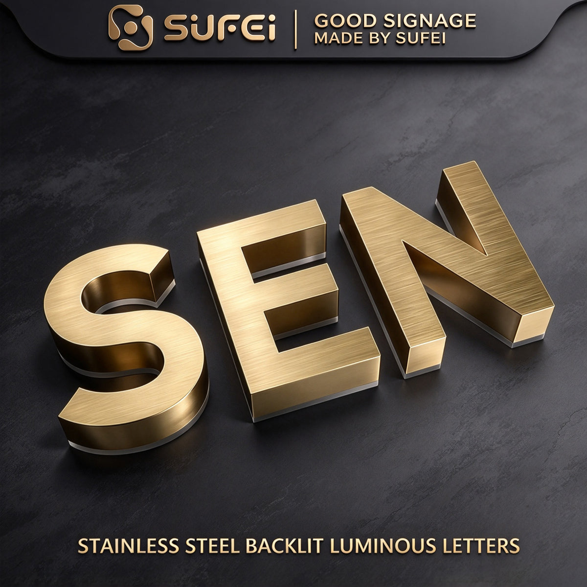 Stainless Steel Backlit Luminous Letters