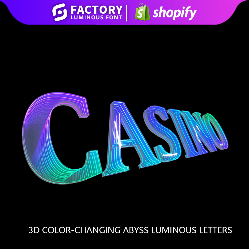 3D Color-Changing Abyss LuminousLetters
