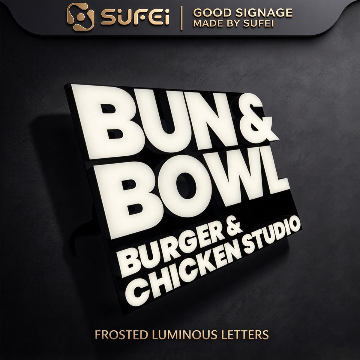 Frosted Luminous Letters