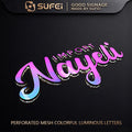 Perforated Mesh Colorful LuminousLetters