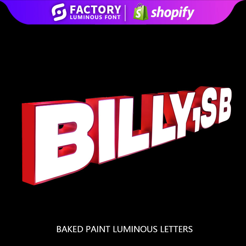 Baked Paint Luminous Letters