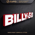 Baked Paint Luminous Letters