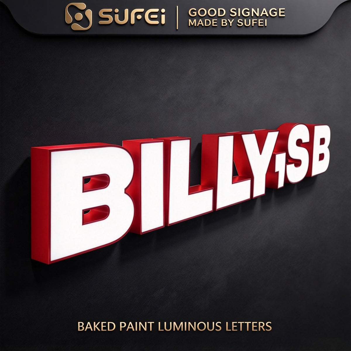 Baked Paint Luminous Letters
