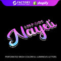 Perforated Mesh Colorful LuminousLetters