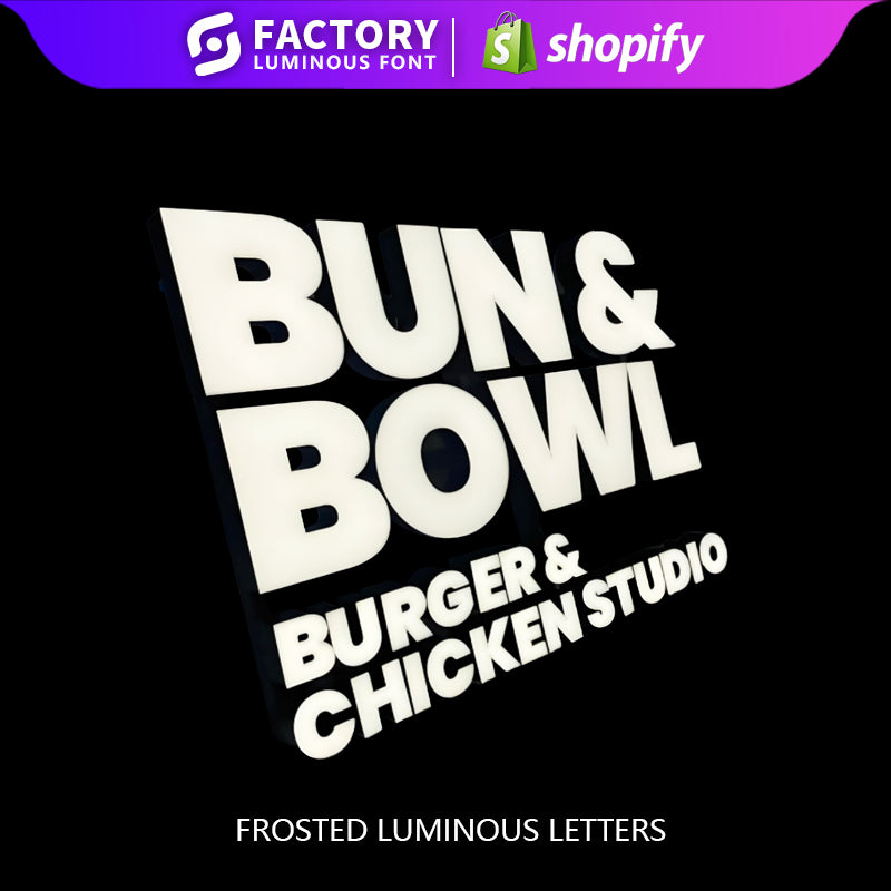 Frosted Luminous Letters