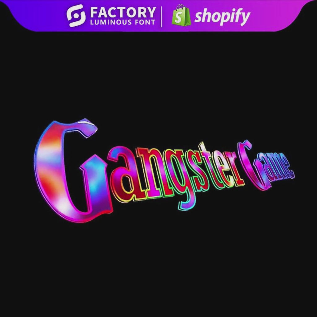 3D Color-Changing Luminous Letters